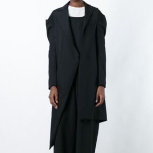 New YOHJI YAMAMOTO Wool Asymmetric Long Coat